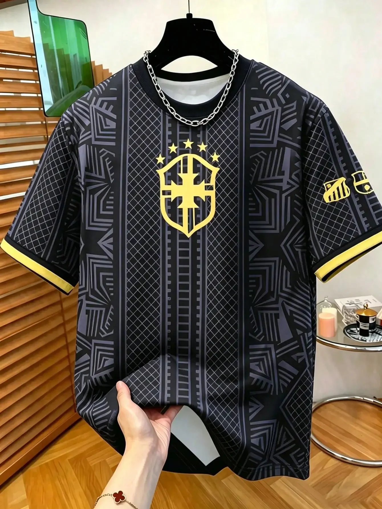 Men's Casual Sports College Style Patchwork Print Contrast Color Short Sleeve T-Shirt, Summer
Men's Casual Sports College Style Patchwork Print Contrast Color Short Sleeve T-Shirt, Summer