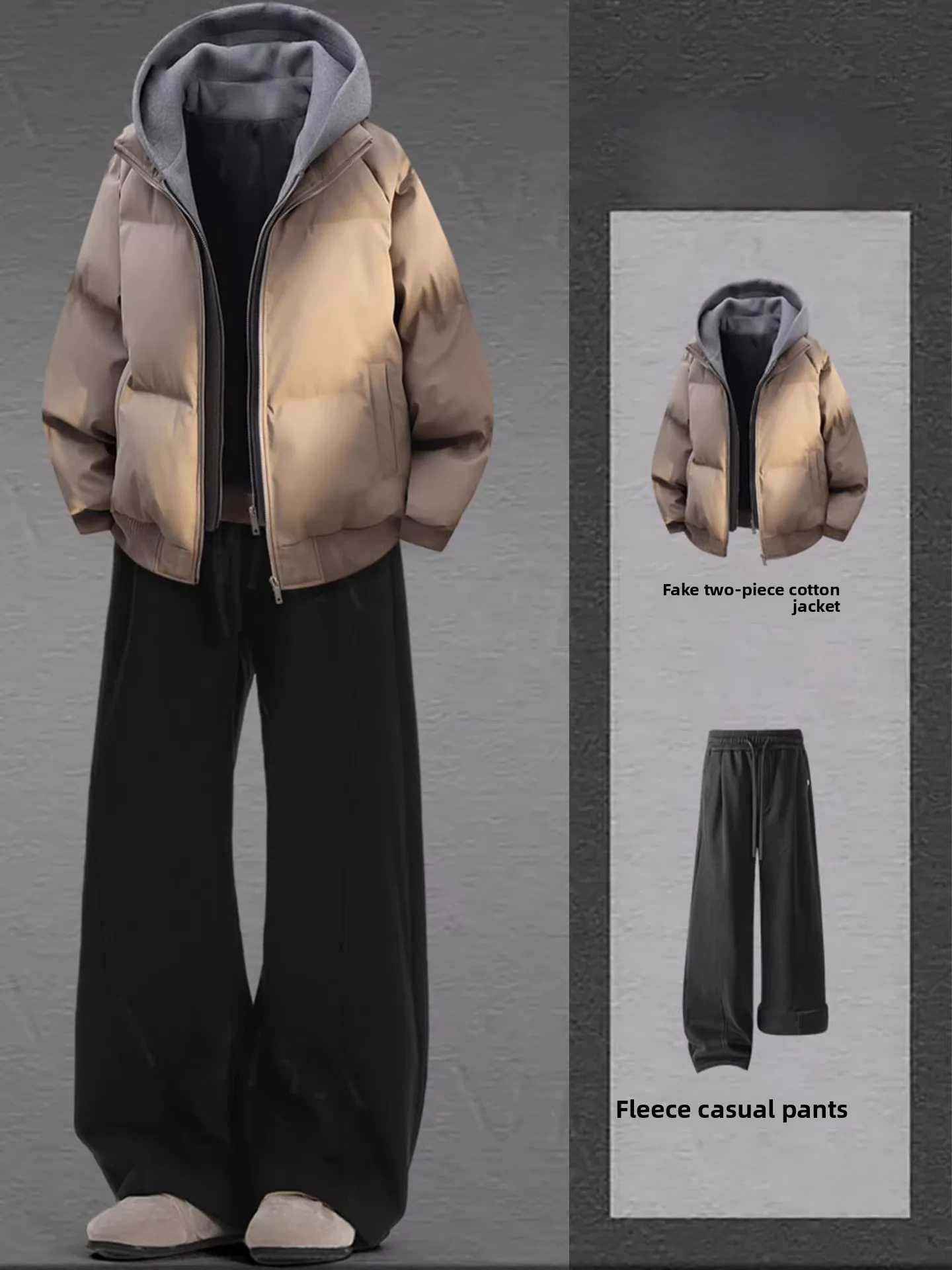 Мужской комплект Cool Haome: утепленная куртка-пуховик и брюки из плотного хлопка на молнии, прямой крой, молодежный стиль
Мужской комплект Cool Haome: утепленная куртка-пуховик и брюки из плотного хлопка на молнии, прямой крой, молодежный стиль