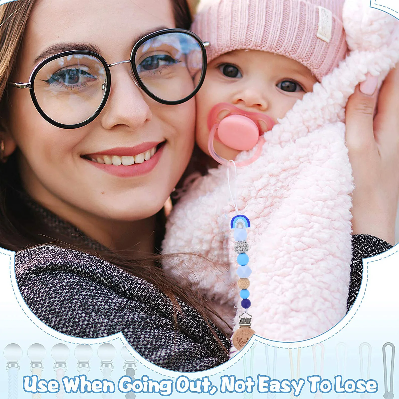 Цепочка для соски, анти-потерянный силиконовый зажим для прорезывания зубов из бука для детских сосок, держатель для молярных инструментов, детские нагрудники для слюней, подарки
Цепочка для соски, анти-потерянный силиконовый зажим для прорезывания зубов из бука для детских сосок, держатель для молярных инструментов, детские нагрудники для слюней, подарки