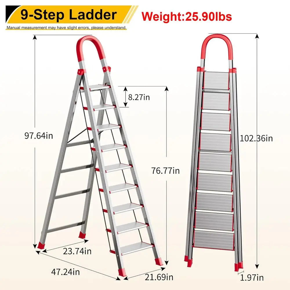 Step Ladder,Heavy Duty Step Stool with NonSlip and Widen Pedals,Step Ladder with Safe Handrail,Space Saving for Home,Kitchen,In
Step Ladder,Heavy Duty Step Stool with NonSlip and Widen Pedals,Step Ladder with Safe Handrail,Space Saving for Home,Kitchen,In