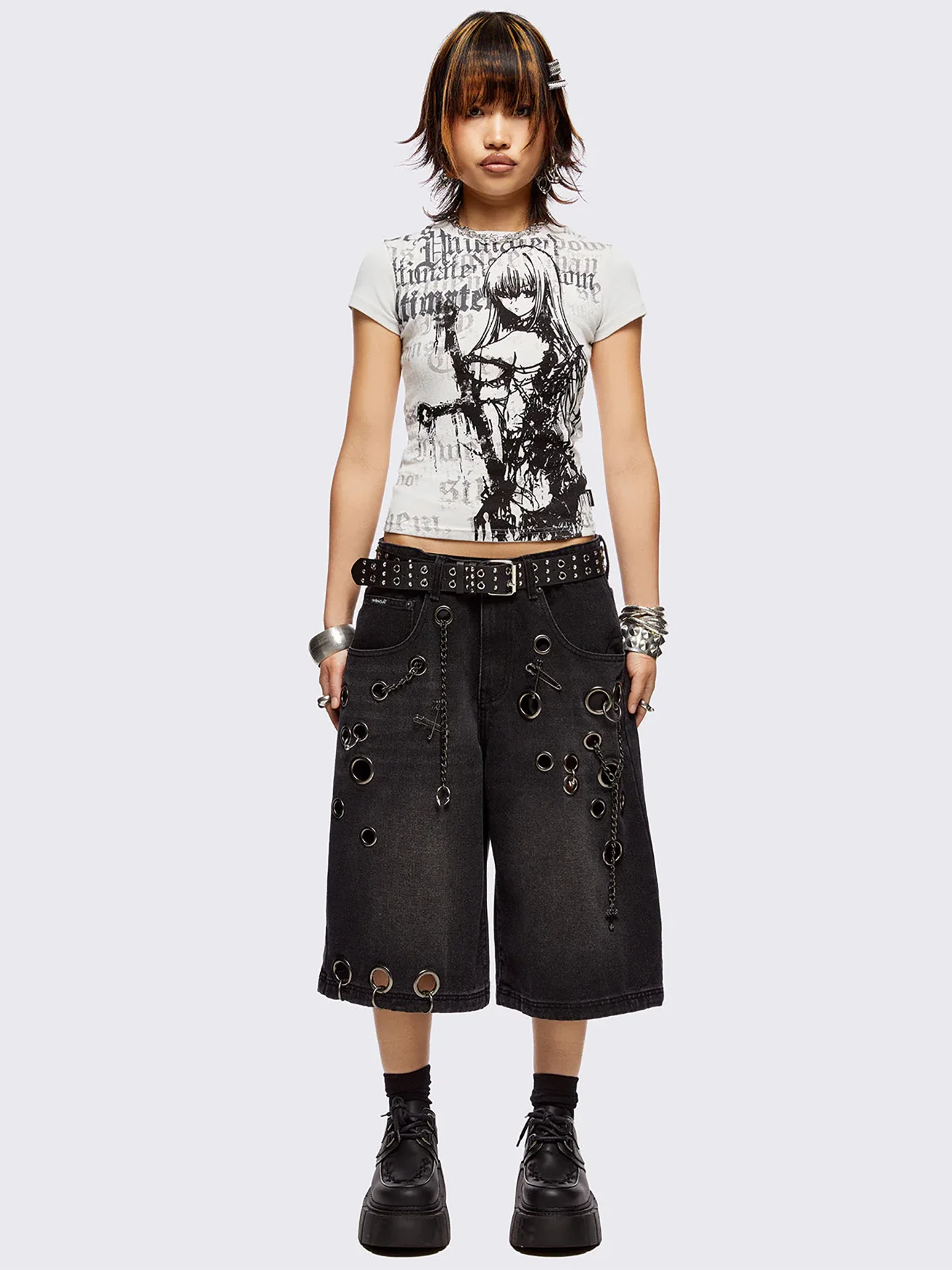 Minga Heavy Industry Hollow Circle Denim Shorts Loose Wide Leg Mid-Calf Casual Cotton Jeans for Women Wear Resistant Summer
Minga Heavy Industry Hollow Circle Denim Shorts Loose Wide Leg Mid-Calf Casual Cotton Jeans for Women Wear Resistant Summer