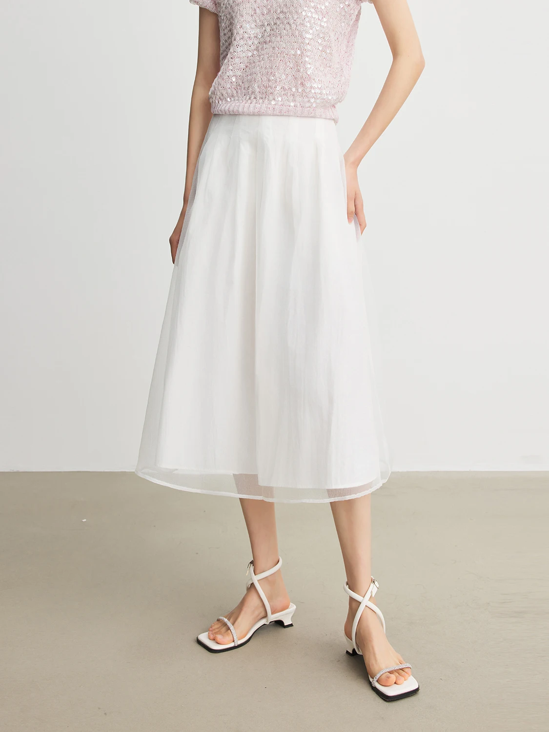 Annata White Tulle f Skirt Women's Summer Puffy Skirt A-Line Midi Skirt High Waist Simple Sle Pure Color Commute Skirt
Annata White Tulle f Skirt Women's Summer Puffy Skirt A-Line Midi Skirt High Waist Simple Sle Pure Color Commute Skirt