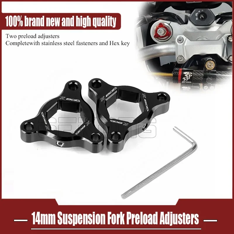 Fit For KAWASA@KI Z800 ZX6R ZX 6R 10R 14R ZX10R ZX14R ZX6RR ZX1400 ZZR1400 Motorcycle 14mm Suspension Fork Preload Adjusters
Fit For KAWASA@KI Z800 ZX6R ZX 6R 10R 14R ZX10R ZX14R ZX6RR ZX1400 ZZR1400 Motorcycle 14mm Suspension Fork Preload Adjusters