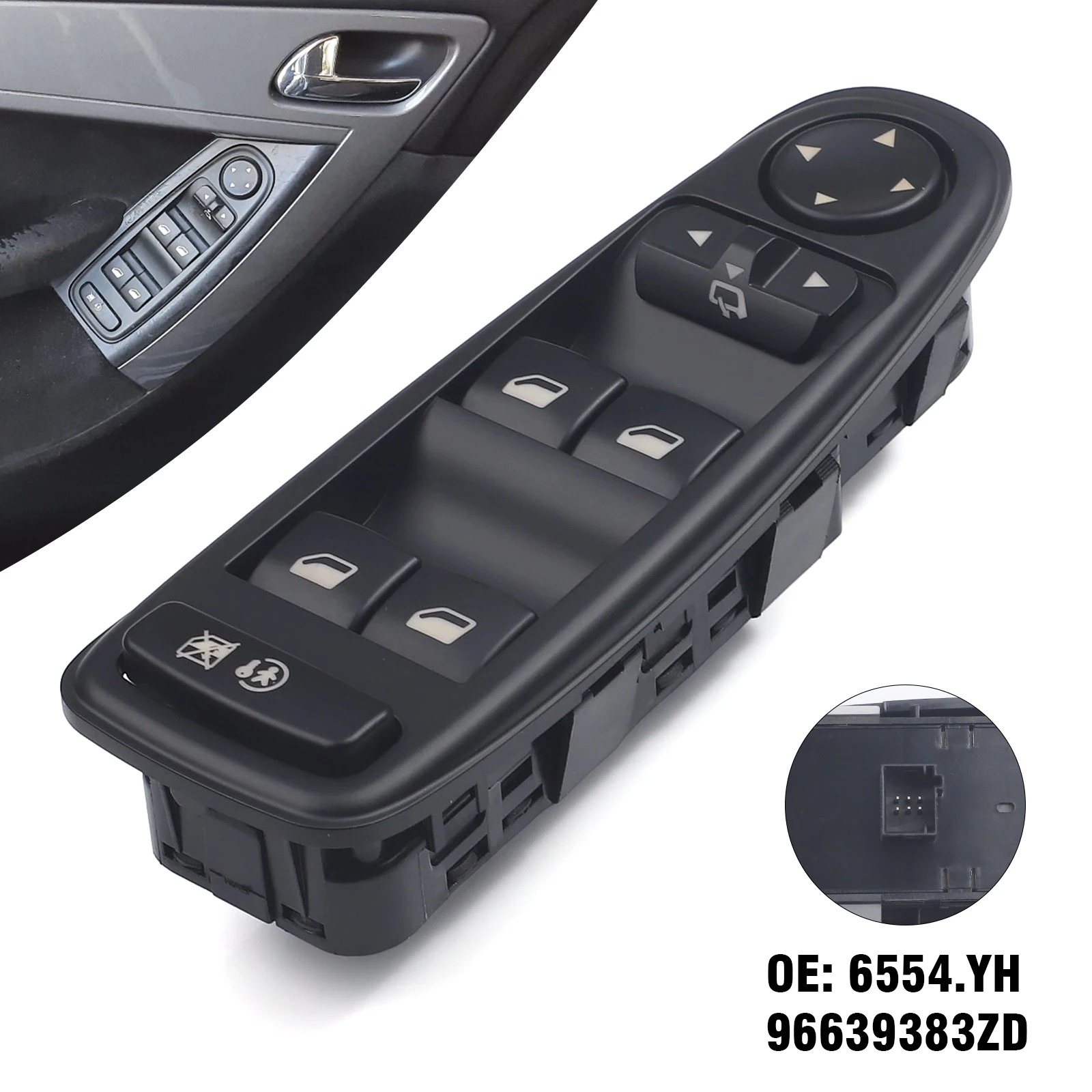 6554.YH 96639383ZD Electric Power Window Master Mirror Control Switch Button For Citroen C4 Grand Picasso 2007-2014 ABS Plastic
6554.YH 96639383ZD Electric Power Window Master Mirror Control Switch Button For Citroen C4 Grand Picasso 2007-2014 ABS Plastic