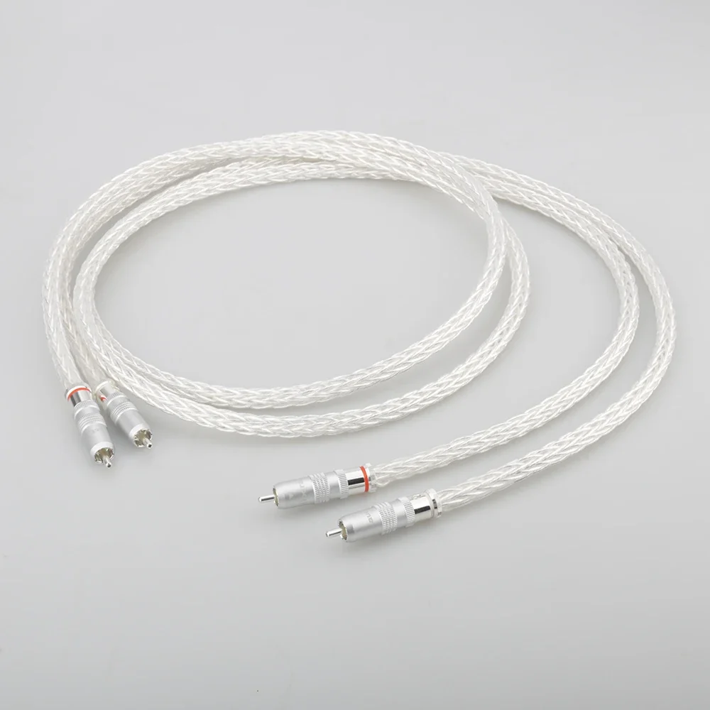 High-End 8AG OCC Silver-Plated RCA Audio Interconnect, Audiocrast Analogue AV Extension Cable with Silver-Plated Plugs
High-End 8AG OCC Silver-Plated RCA Audio Interconnect, Audiocrast Analogue AV Extension Cable with Silver-Plated Plugs