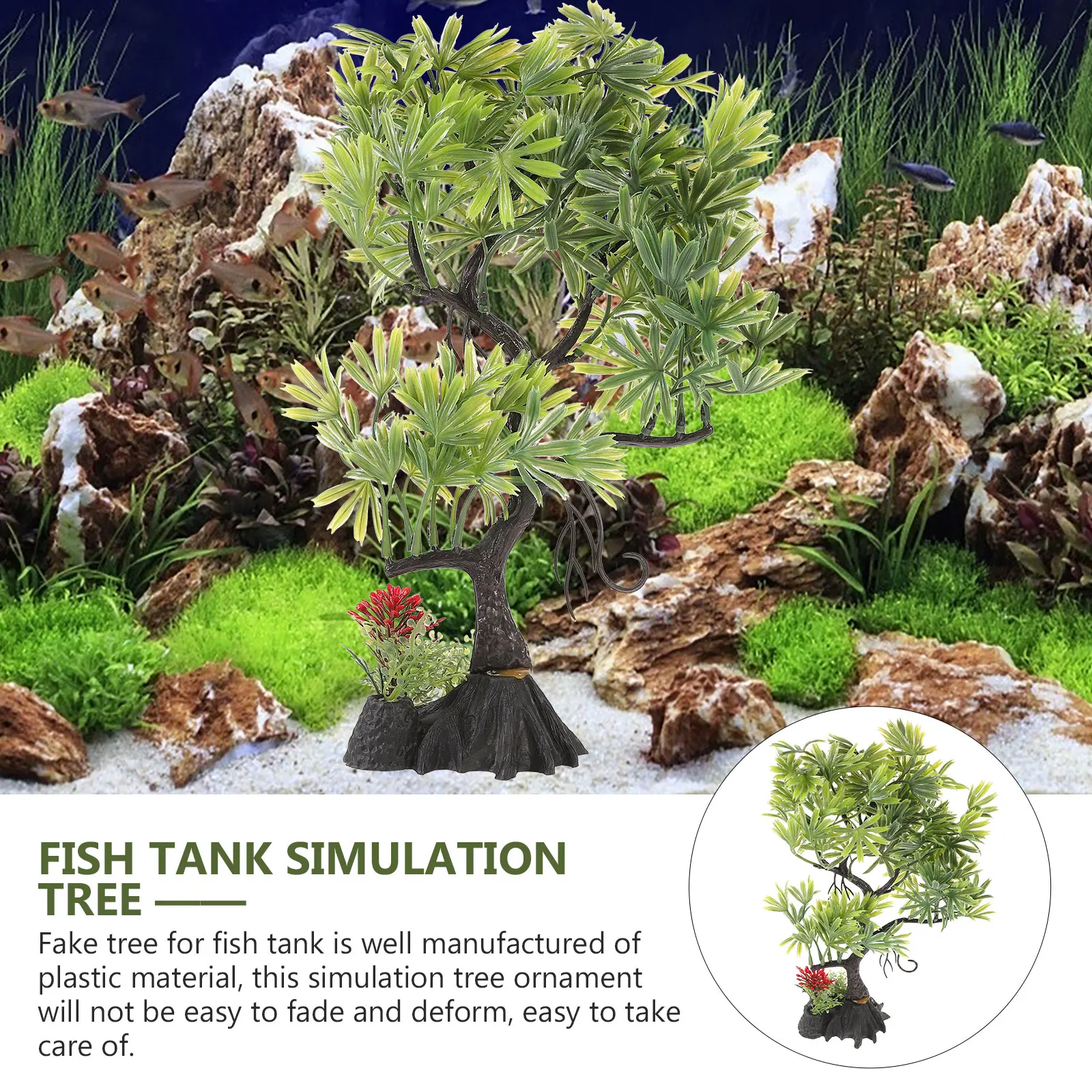 Realistic BigAquarium Model Plastic Fish Tank Ornament Decor for Aquarium Reptile Environment Bonsai Artificial Tree Fish Tank 
Realistic BigAquarium Model Plastic Fish Tank Ornament Decor for Aquarium Reptile Environment Bonsai Artificial Tree Fish Tank