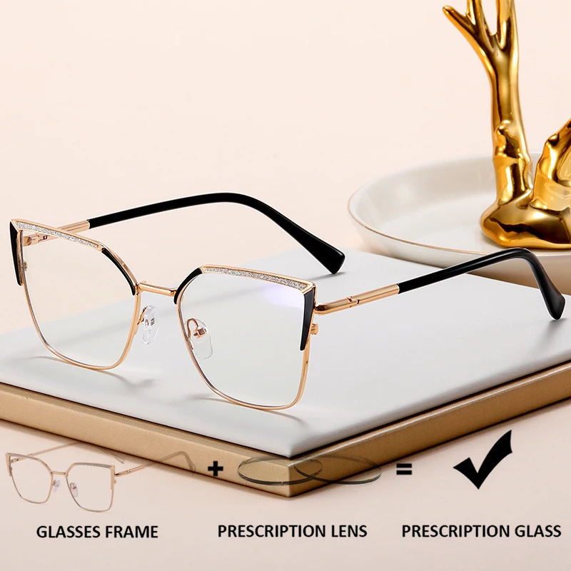 CRIXALIS Cateye Custom Prescription Glasses Women Anti Blue Light Optical Myopia Hyperopia Spectacle Frames Female Eyewear UV400
CRIXALIS Cateye Custom Prescription Glasses Women Anti Blue Light Optical Myopia Hyperopia Spectacle Frames Female Eyewear UV400