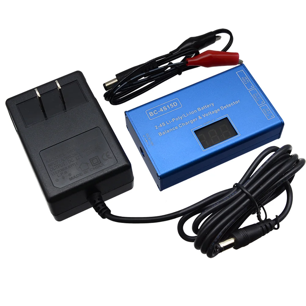 BC-4S15D Балансное зарядное устройство Lithium Lipo 2-4S B4-800D ЖК-цифровой дисплей с адаптером для RC Drone FPV Quadcopter
BC-4S15D Балансное зарядное устройство Lithium Lipo 2-4S B4-800D ЖК-цифровой дисплей с адаптером для RC Drone FPV Quadcopter