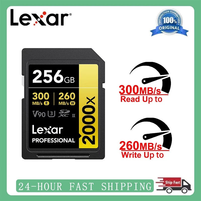 Lexar SD V90 UHS-II Карта памяти Высокоскоростная 3D 4K Full HD видеокарта 32 ГБ 256 ГБ 128 ГБ 2000X SDXC 300 Мбит/с Профессиональная для камеры
Lexar SD V90 UHS-II Карта памяти Высокоскоростная 3D 4K Full HD видеокарта 32 ГБ 256 ГБ 128 ГБ 2000X SDXC 300 Мбит/с Профессиональная для камеры