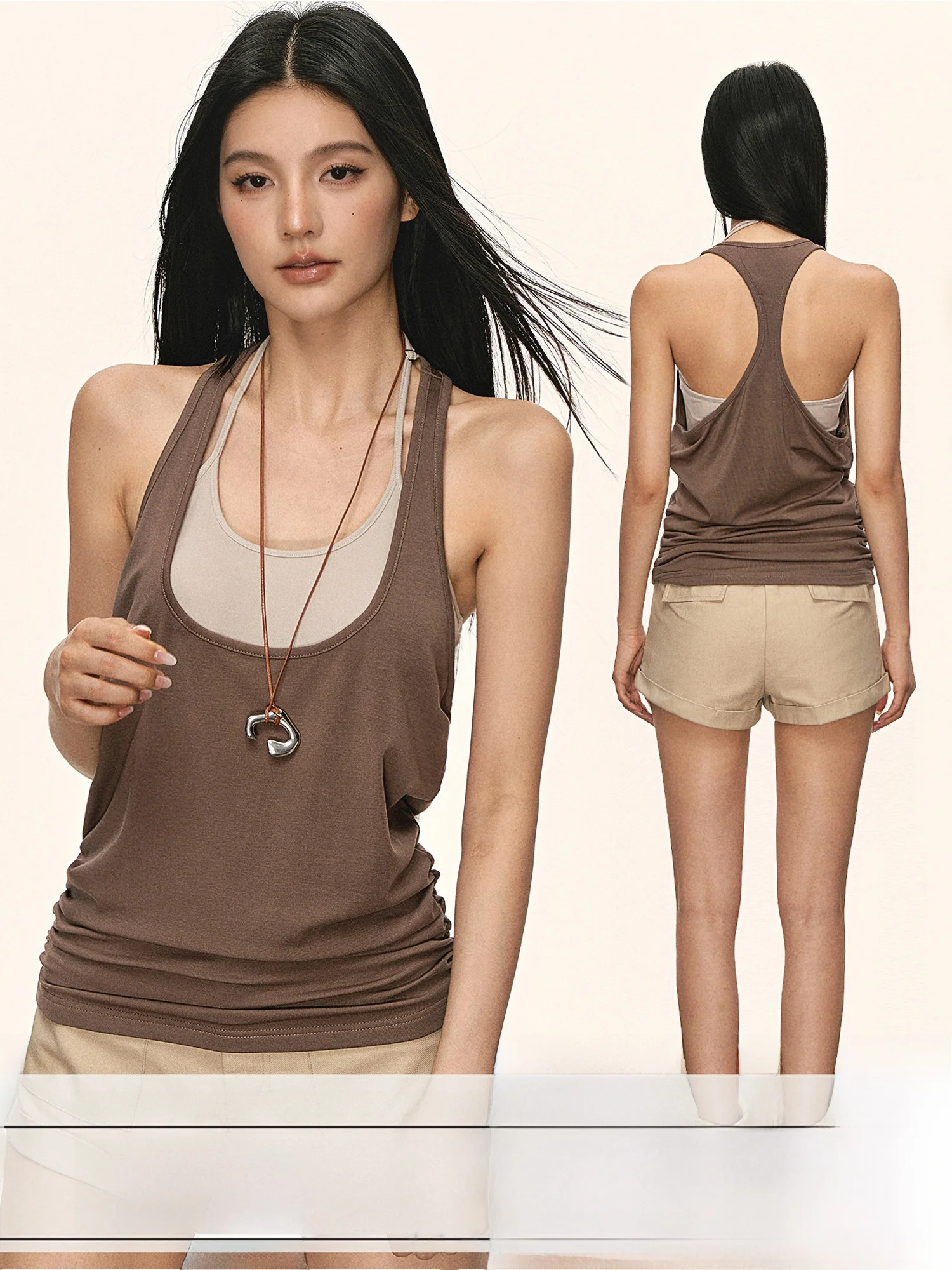 Loose Women's Summer Outerwear Ruffle Neckline Tank Top Casual Comfortable Breathable U-Neck Design Sensation Sleeveless Vest
Loose Women's Summer Outerwear Ruffle Neckline Tank Top Casual Comfortable Breathable U-Neck Design Sensation Sleeveless Vest