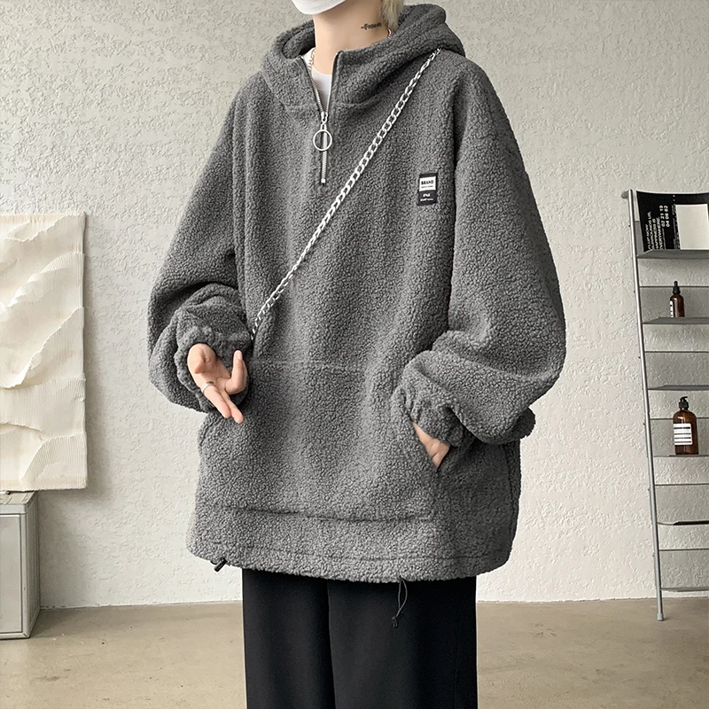 Men's Hoodie Sweatirt f Zipper Fce Lined Thiened Lamb Velvet Autumn Winter American Retro Overhead Hooded Jaet
Men's Hoodie Sweatirt f Zipper Fce Lined Thiened Lamb Velvet Autumn Winter American Retro Overhead Hooded Jaet