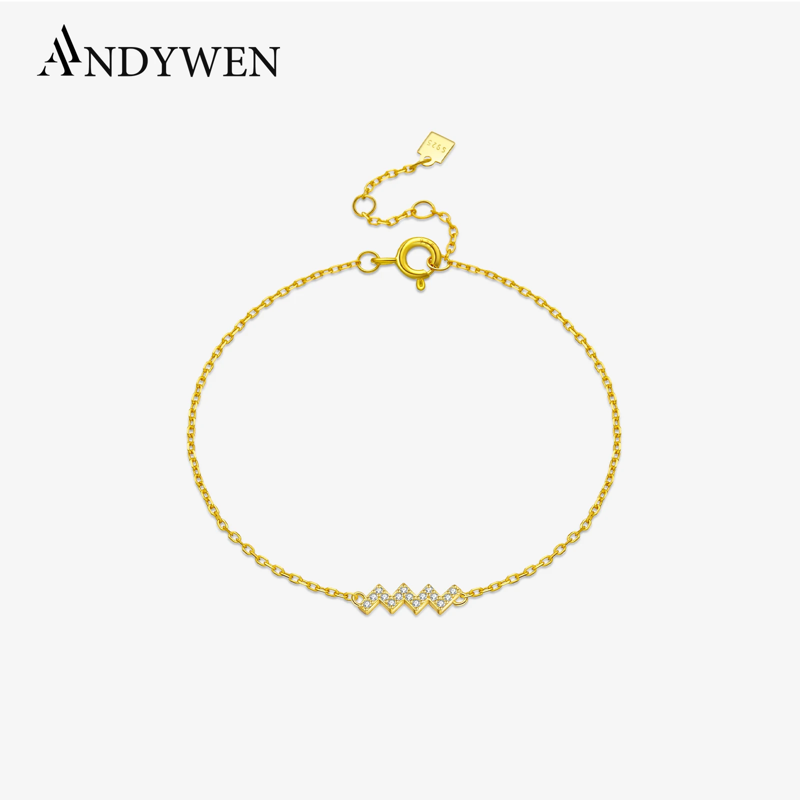 ANDYWEN Women 925 Sterling Silver Irregular Charm Clear Zircon Chain Bracelet 2025 Trendy Simple Fine Gift Wedding Jewelry
ANDYWEN Women 925 Sterling Silver Irregular Charm Clear Zircon Chain Bracelet 2025 Trendy Simple Fine Gift Wedding Jewelry