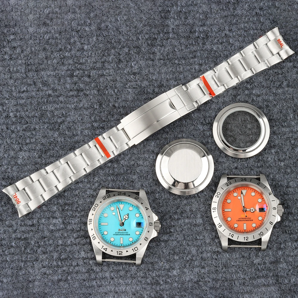 NH35 dial 39mm EXP 24 Hour Steel Watch Case Jubilee/Oyster Strap For Explorer NH35 NH36 NH34 NH38 Movemennt Sapphire glass Case
NH35 dial 39mm EXP 24 Hour Steel Watch Case Jubilee/Oyster Strap For Explorer NH35 NH36 NH34 NH38 Movemennt Sapphire glass Case