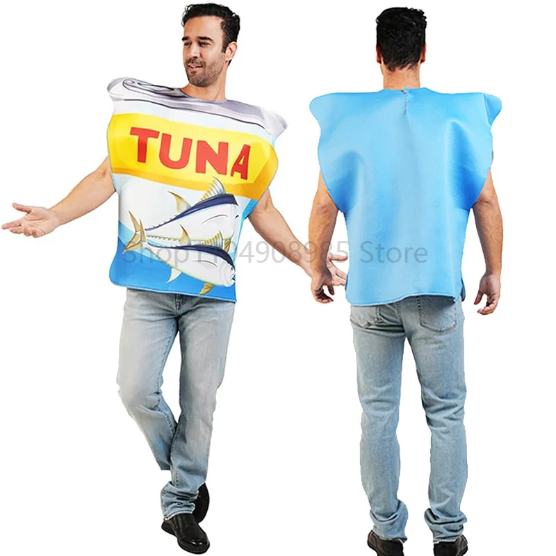 New Arrival Unisex Men Canned Tuna Fancy Dress Up Female Adult Canned Seafood Halloween Costume 2026
New Arrival Unisex Men Canned Tuna Fancy Dress Up Female Adult Canned Seafood Halloween Costume 2026