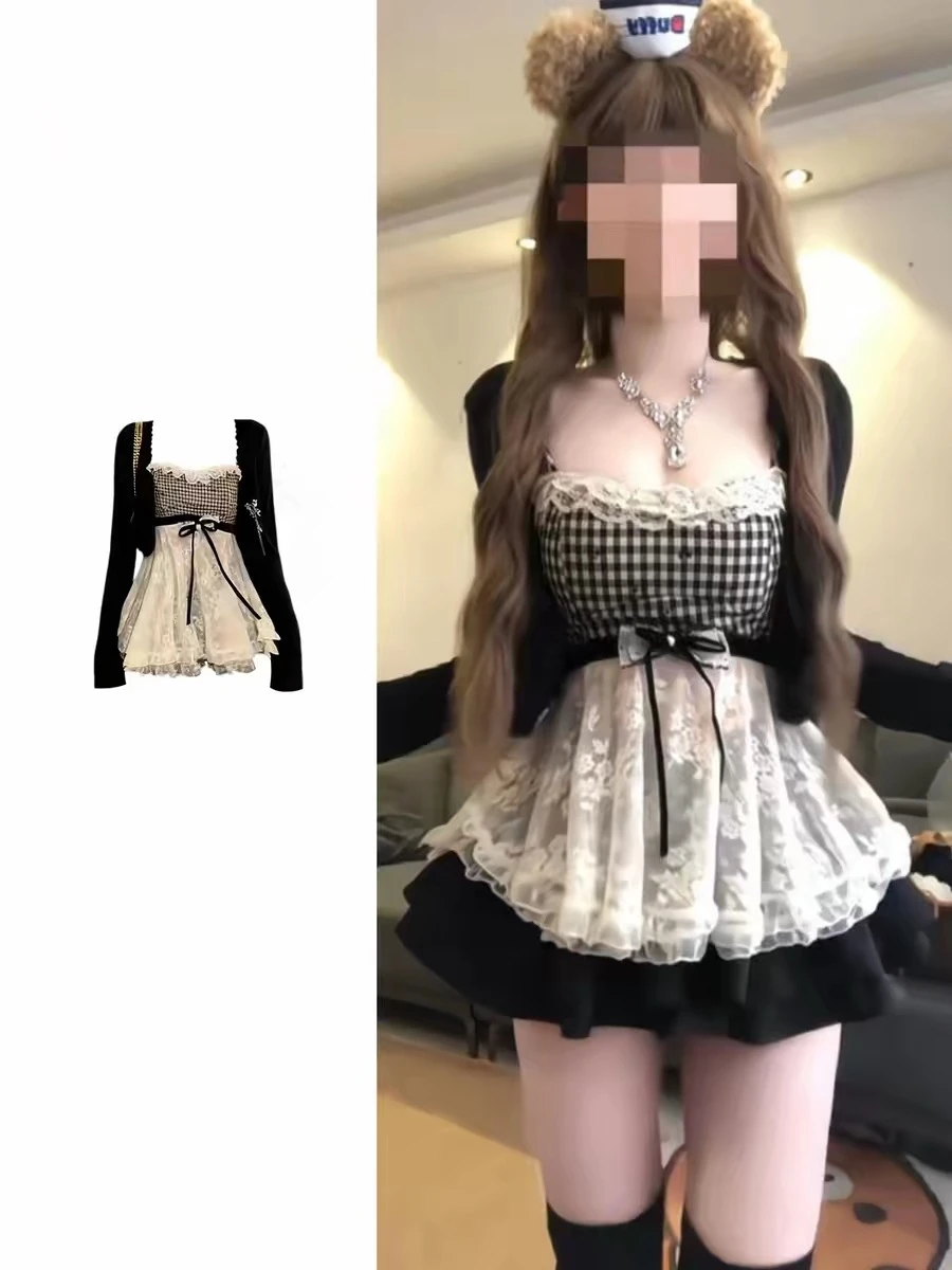 Summer 2026 Pure Desire Lace Knot Women's Three-Piece Set Short Sleeve Long Sleeve Cardigan Sweet Spicy Style
Summer 2026 Pure Desire Lace Knot Women's Three-Piece Set Short Sleeve Long Sleeve Cardigan Sweet Spicy Style