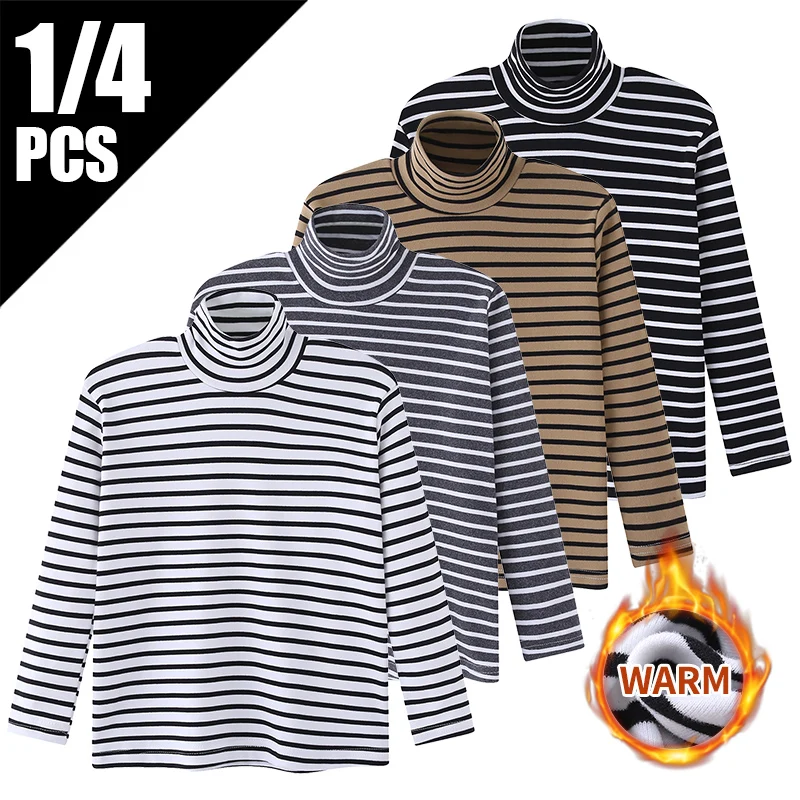 4/1 Piece Autumn And Winter Children's Multi-color Striped High Neck Base Shirt Boys And Girls' Sports Running Top Warm T-shirt
4/1 Piece Autumn And Winter Children's Multi-color Striped High Neck Base Shirt Boys And Girls' Sports Running Top Warm T-shirt