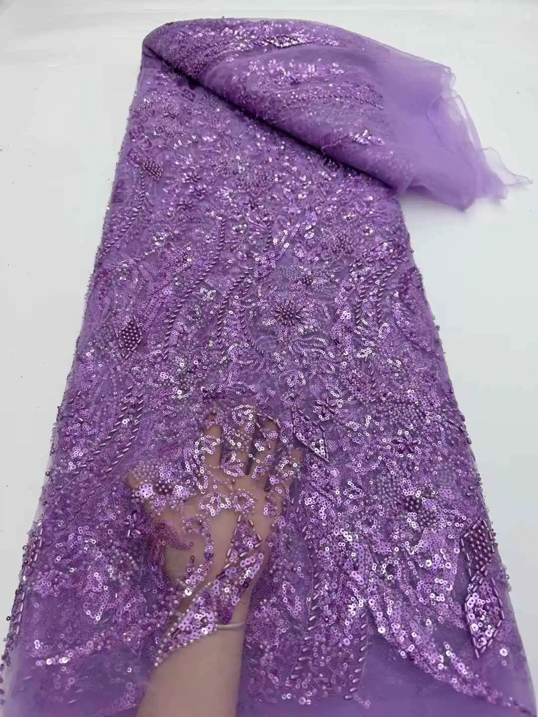 Wholesale French Sequins Lace Fabric 2025 Luxury High Quality African Embroidery Mesh Lace Fabric For Women Wedding Dresses DX 
Wholesale French Sequins Lace Fabric 2025 Luxury High Quality African Embroidery Mesh Lace Fabric For Women Wedding Dresses DX