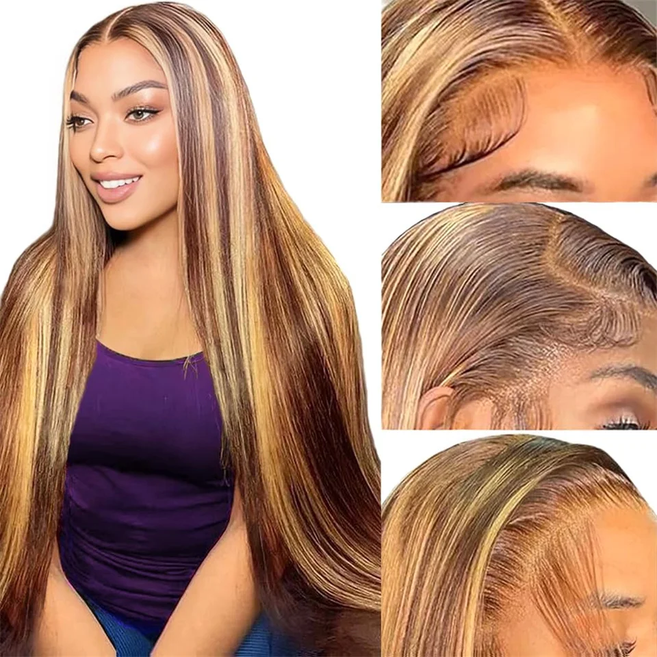 34inch Honey Blonde Highlight Wigs Human Hair Density200 Preplucked P4/27 13x4 HD Lace Blonde Highlight Straight Lace Front Wigs
34inch Honey Blonde Highlight Wigs Human Hair Density200 Preplucked P4/27 13x4 HD Lace Blonde Highlight Straight Lace Front Wigs