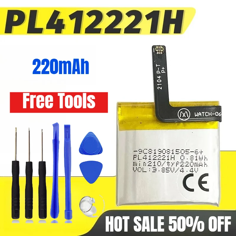 220mAh PL412221H for Huami Amazafit GTS A1913 A1914 Smart Watch Bateria + Free Tools
220mAh PL412221H for Huami Amazafit GTS A1913 A1914 Smart Watch Bateria + Free Tools