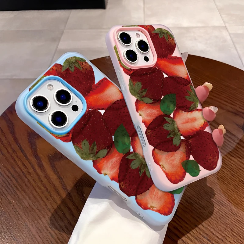 Fashion Simple Fresh Full Background Strawberries Phone Case For IPhone16 15 14 13 12 11Pro ProMax Phone Shockproof Case Cover
Fashion Simple Fresh Full Background Strawberries Phone Case For IPhone16 15 14 13 12 11Pro ProMax Phone Shockproof Case Cover