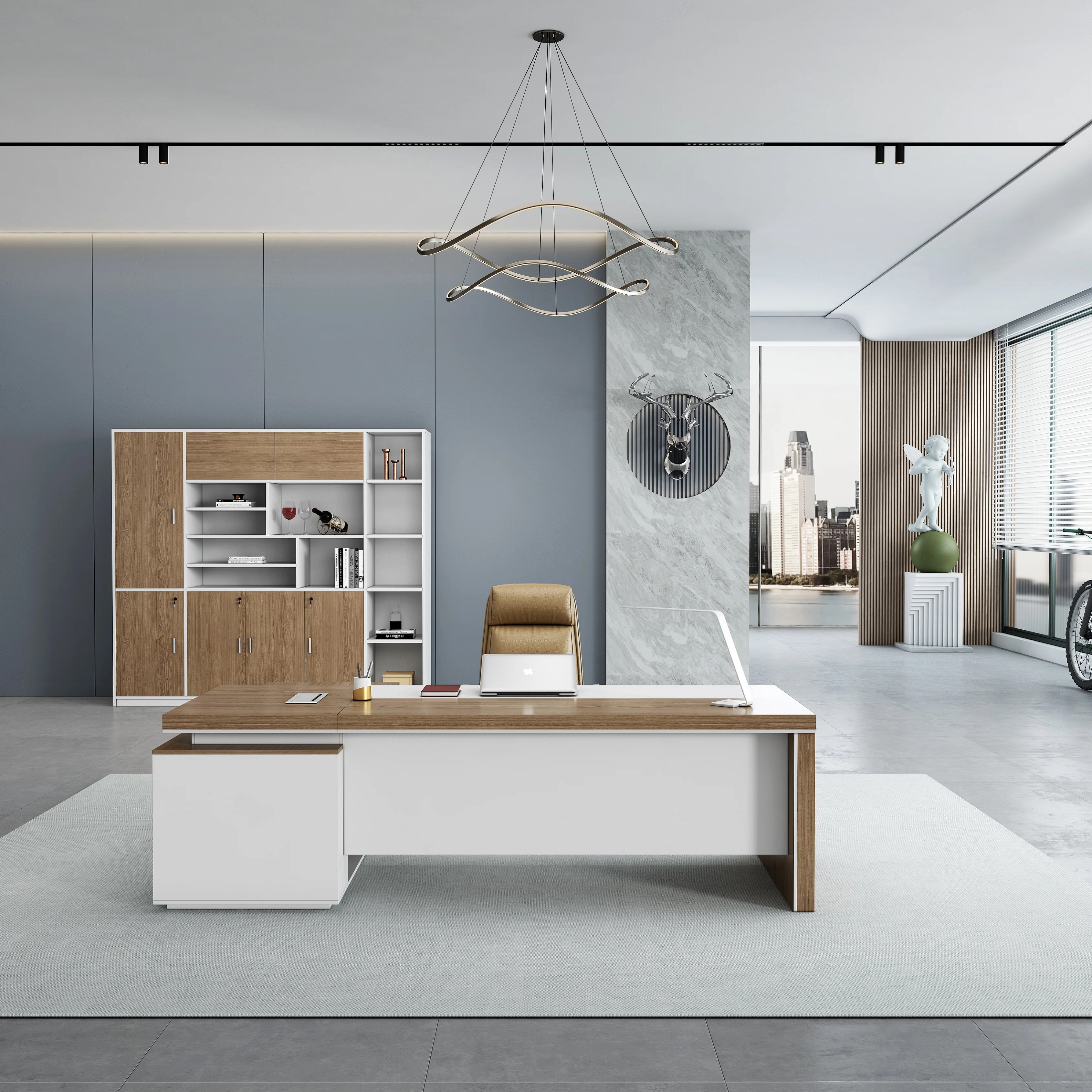 Modern Luxury Wooden Office Desk Workstation Table Designs CEO boss High Tech Executive Pure White
Modern Luxury Wooden Office Desk Workstation Table Designs CEO boss High Tech Executive Pure White