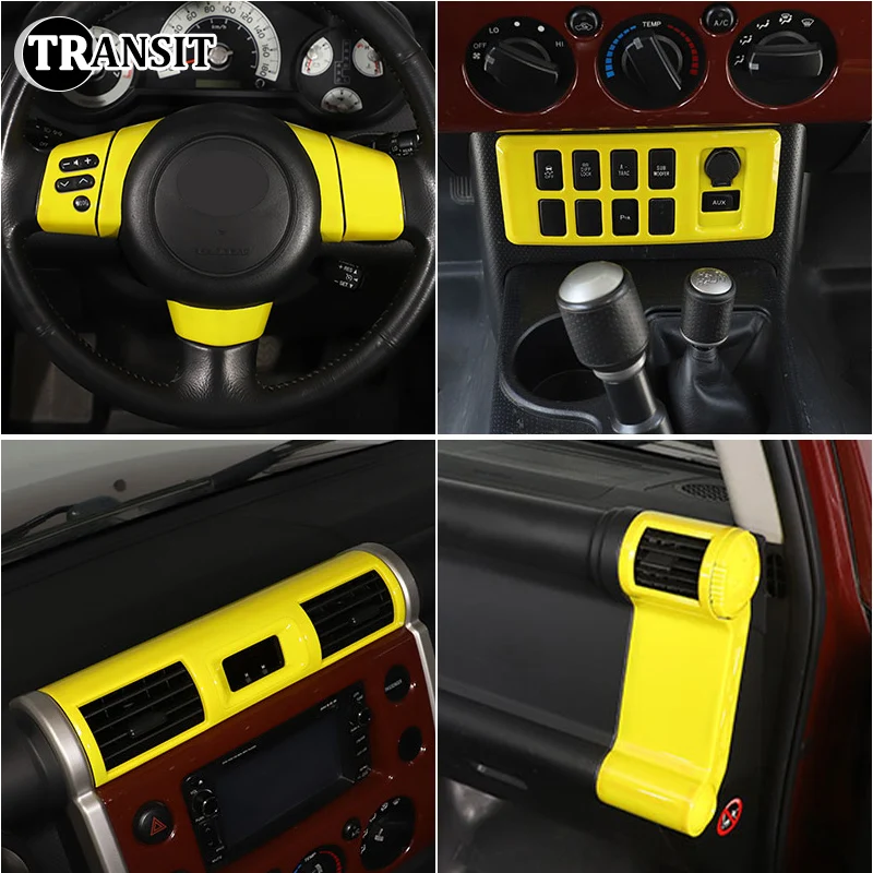 For 2007-2021 Toyota FJ Cruiser ABS Yellow color Interior Kit Dashboard Console Gear Shift Panel Cover Trim Stickers
For 2007-2021 Toyota FJ Cruiser ABS Yellow color Interior Kit Dashboard Console Gear Shift Panel Cover Trim Stickers
