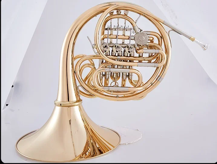 4 Keys Bb/F Double Bach French Horn Brass gold Colour Professional Musical instrument with case
4 Keys Bb/F Double Bach French Horn Brass gold Colour Professional Musical instrument with case