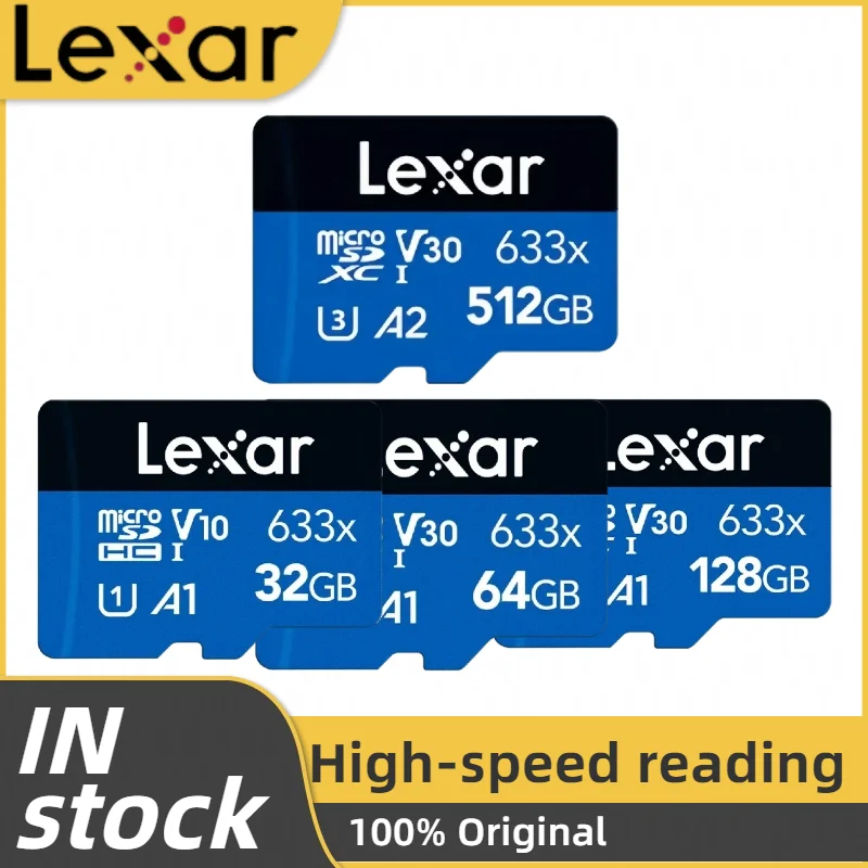 Lexar A1 Memory Card 256GB 128GB 64GB Class 10 SDXC V30 U3 32GB SDHC V10 U1 Lexar 633x Micro SD Card Flash Microsd
Lexar A1 Memory Card 256GB 128GB 64GB Class 10 SDXC V30 U3 32GB SDHC V10 U1 Lexar 633x Micro SD Card Flash Microsd