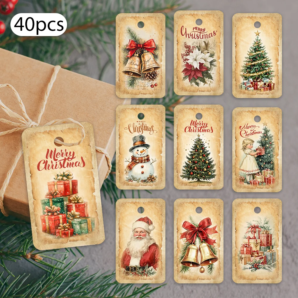 40pcs, Christmas tags, gift labels, party decorations, DIY, packaging embellishments, greeting cards, party cards, jute twine
40pcs, Christmas tags, gift labels, party decorations, DIY, packaging embellishments, greeting cards, party cards, jute twine