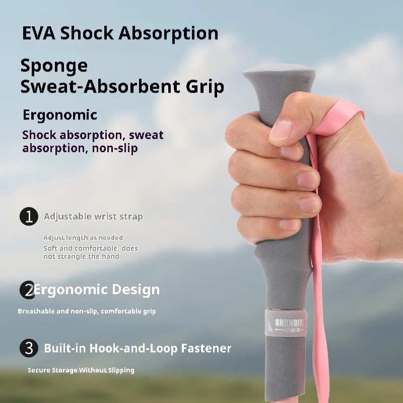 Adjustable Carbon Fiber Aluminum Trekking Pole EVA Handle Tungsten Steel Tip for Long Distance Trails
Adjustable Carbon Fiber Aluminum Trekking Pole EVA Handle Tungsten Steel Tip for Long Distance Trails