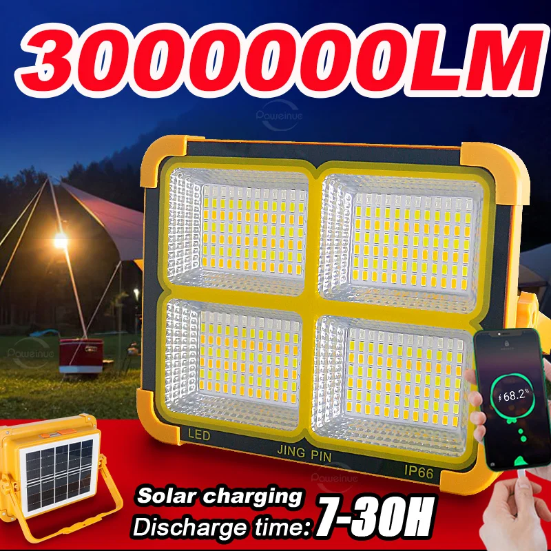 3000000LM Светодиодная солнечная лампа Солнечный свет Внешний солнечный свет Солнечный подвесной фонарь Перезаряжаемый светильник Открытый фонарь для кемпинга
3000000LM Светодиодная солнечная лампа Солнечный свет Внешний солнечный свет Солнечный подвесной фонарь Перезаряжаемый светильник Открытый фонарь для кемпинга