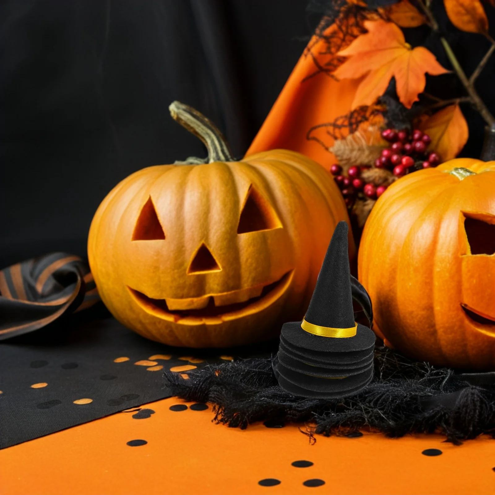 6pcs Hats Felt Soft Reusable Halloween Party Carnival Decor Bottle DIY Accessories Black
6pcs Hats Felt Soft Reusable Halloween Party Carnival Decor Bottle DIY Accessories Black