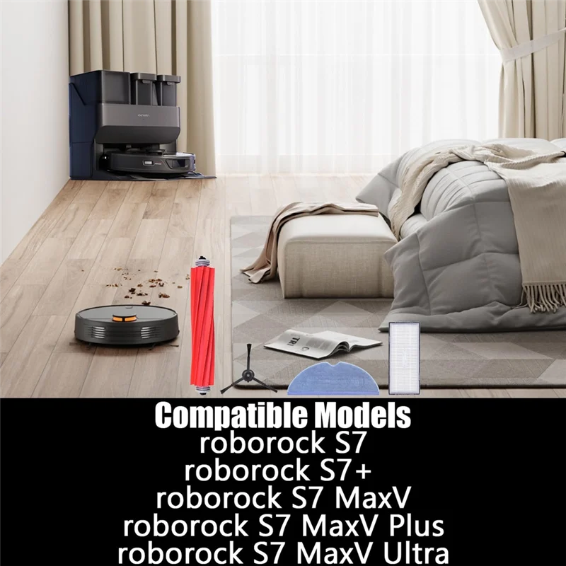 AA76-Replacement Parts Fit For Roborock S7 S7+ S7 Maxv S7 Maxv Plus T7S T7 Plus T7S Plus Robot Vacuum Main Brush, Mop Cloth
AA76-Replacement Parts Fit For Roborock S7 S7+ S7 Maxv S7 Maxv Plus T7S T7 Plus T7S Plus Robot Vacuum Main Brush, Mop Cloth