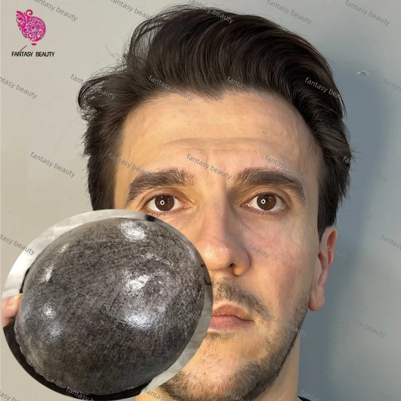 Men's capillary prosthesis 30MM Curly Black Grey Hair Natural Looking Men's Hairpiece 0.1mm Microskin Full PU Injection Men Wigs
Men's capillary prosthesis 30MM Curly Black Grey Hair Natural Looking Men's Hairpiece 0.1mm Microskin Full PU Injection Men Wigs