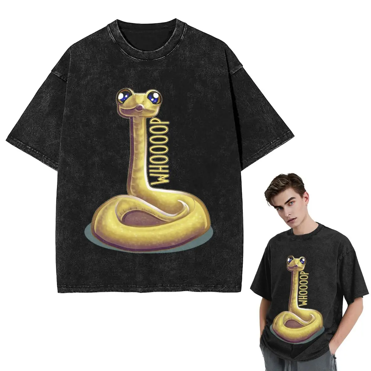 Streetwear T-Shirts Whooping Snake Washed T Shirt Short Sleeve Hip Hop T-Shirt Tops Tees for Men Women
Streetwear T-Shirts Whooping Snake Washed T Shirt Short Sleeve Hip Hop T-Shirt Tops Tees for Men Women