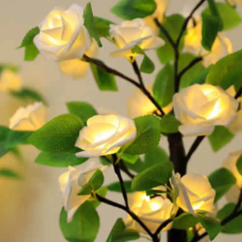 Creative Rose Flower Tree Shaped Night Lamp Elegant LED Desktop Decor Romantic Bedroom Atmosphere Light Decorative Rose Night
Creative Rose Flower Tree Shaped Night Lamp Elegant LED Desktop Decor Romantic Bedroom Atmosphere Light Decorative Rose Night