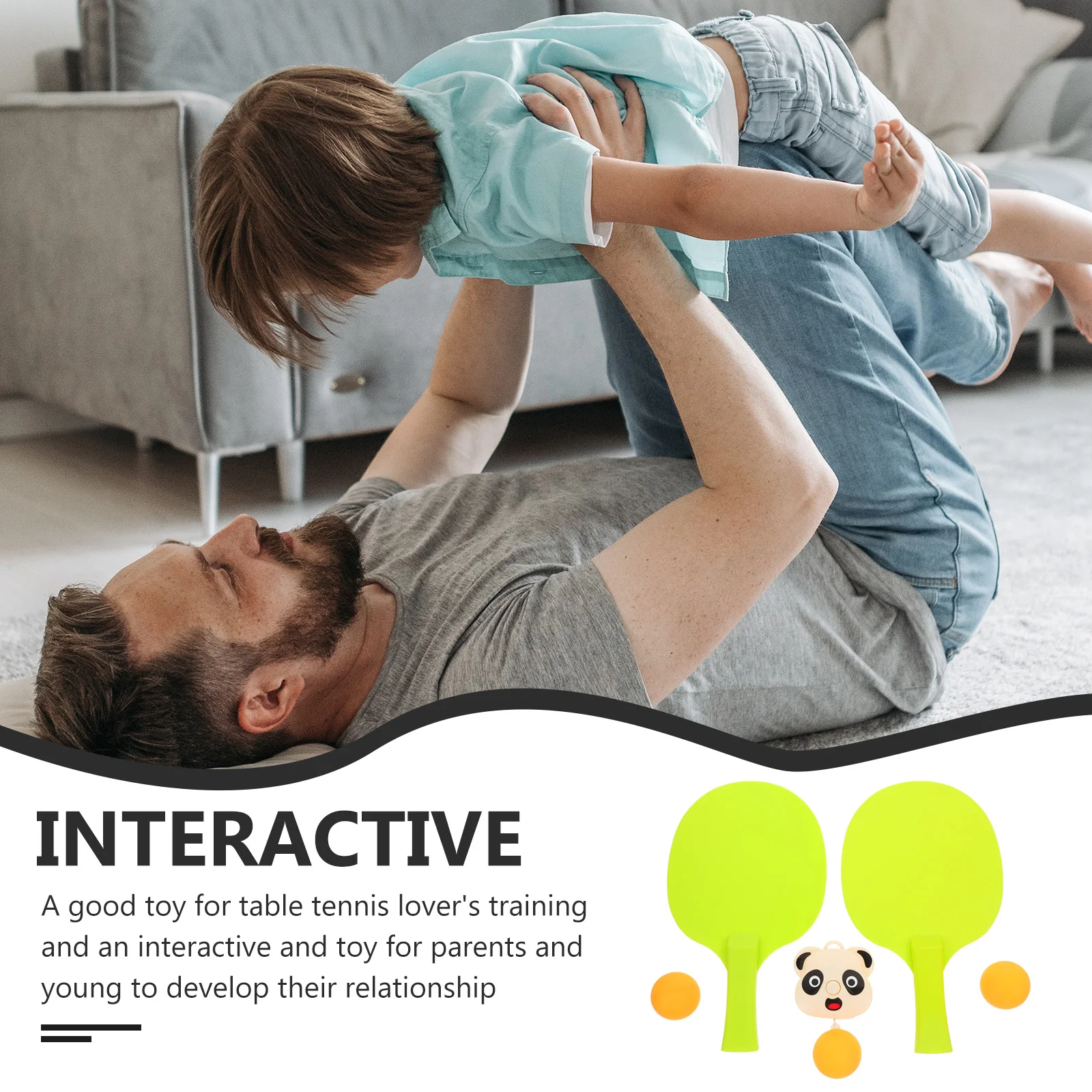 Hanging Table Tennis Trainer 1 Set Abs Children Gifts Sports Game Supplies Play Toy Kit Panda Design
Hanging Table Tennis Trainer 1 Set Abs Children Gifts Sports Game Supplies Play Toy Kit Panda Design