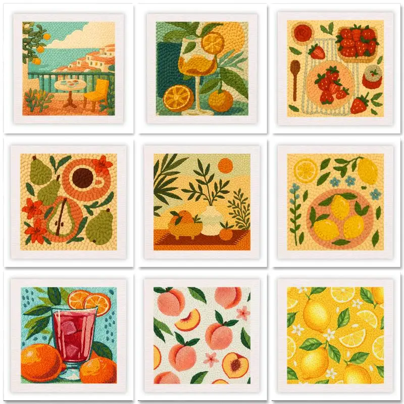 GATYZTORY 25*25cm Punch Needle Embroidery Kits for Beginner Fruit EDIY Crafts with Yarns for Adults Embroidery Punch Needle Kit
GATYZTORY 25*25cm Punch Needle Embroidery Kits for Beginner Fruit EDIY Crafts with Yarns for Adults Embroidery Punch Needle Kit