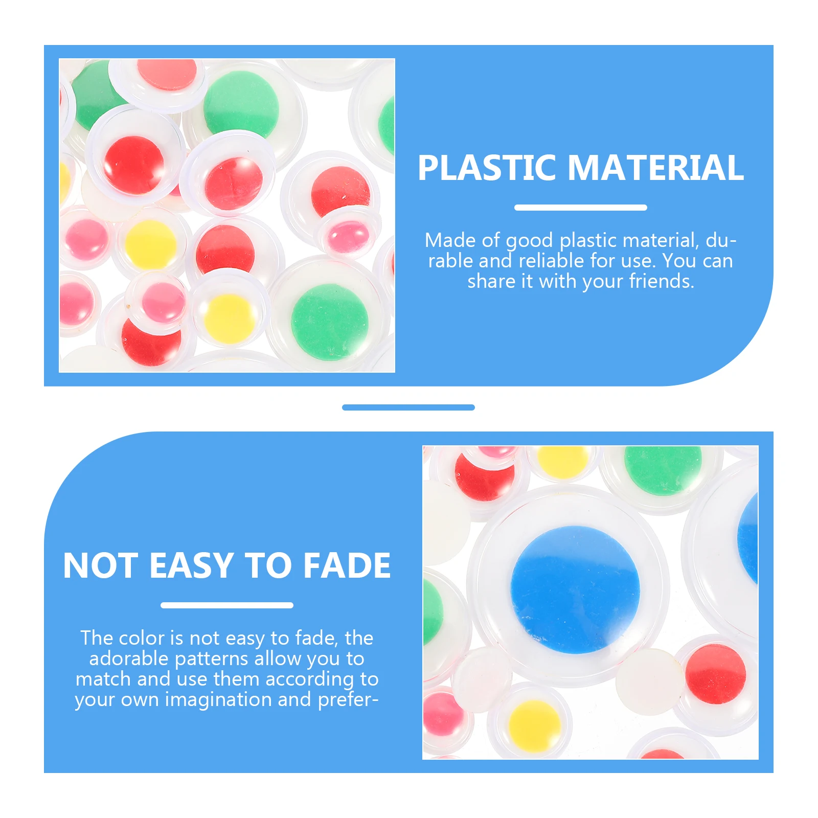 200pcs Self Adhesive Plastic Craft Eyes Eyeball Patches Wiggling Eye Stickers Cartoon Accessories Christmas Card Crafts
200pcs Self Adhesive Plastic Craft Eyes Eyeball Patches Wiggling Eye Stickers Cartoon Accessories Christmas Card Crafts