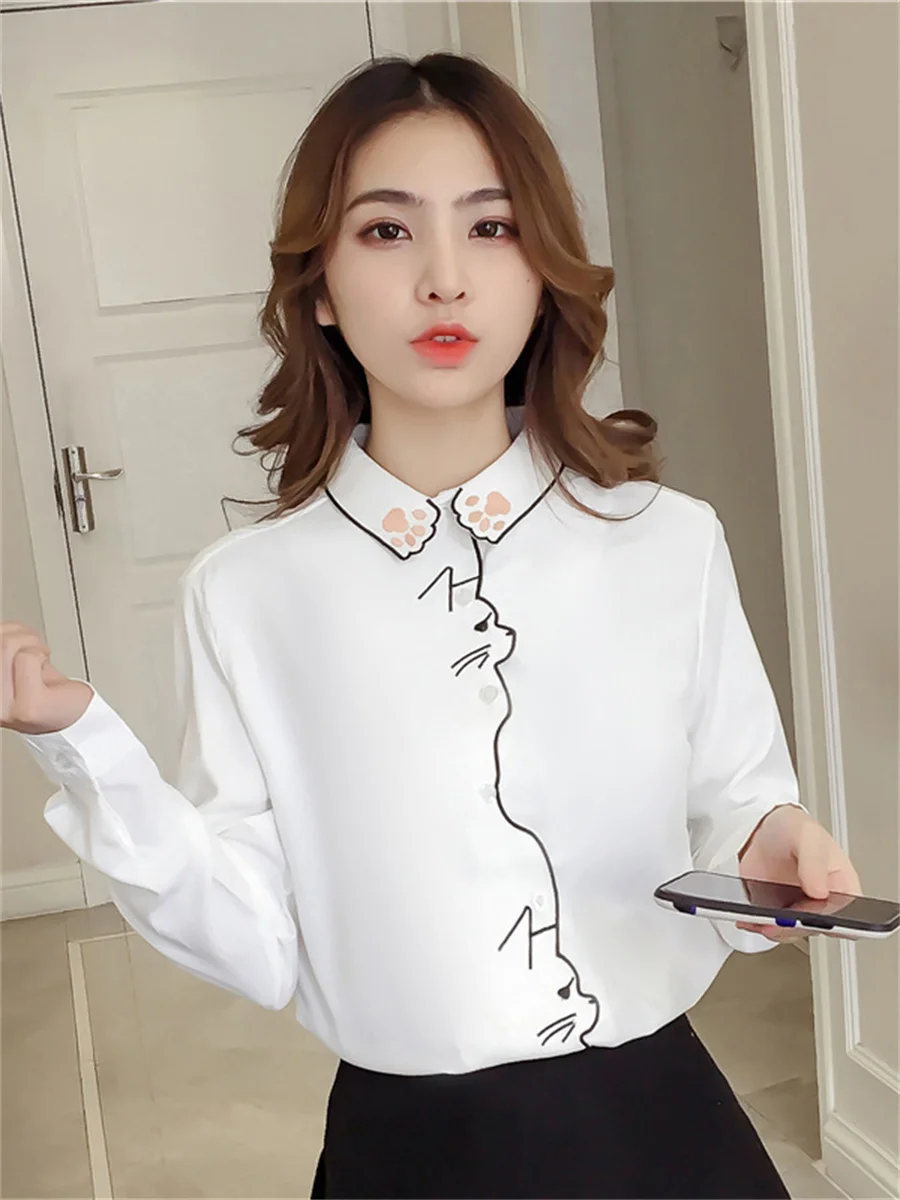 Милая белая женская рубашка с воротником-стойкой и длинными рукавами в корейском стиле, прямого кроя, весенняя, модная, повседневная, на пуговицах
Милая белая женская рубашка с воротником-стойкой и длинными рукавами в корейском стиле, прямого кроя, весенняя, модная, повседневная, на пуговицах