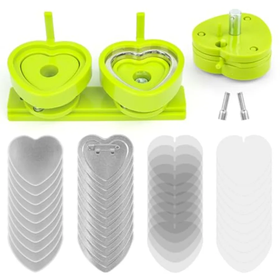 Heart Shaped Button Maker Interchangeable Die Mold 58 MM for Slide Rail Button Maker Machine Button Part Supplies Accessories f
Heart Shaped Button Maker Interchangeable Die Mold 58 MM for Slide Rail Button Maker Machine Button Part Supplies Accessories f