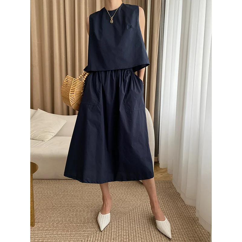 CALYMIX 2025Women's Summer 2 Piece Outfit Vest Tops and Midi Skirt Set 2024 Vacation Cotton Dress
CALYMIX 2025Women's Summer 2 Piece Outfit Vest Tops and Midi Skirt Set 2024 Vacation Cotton Dress