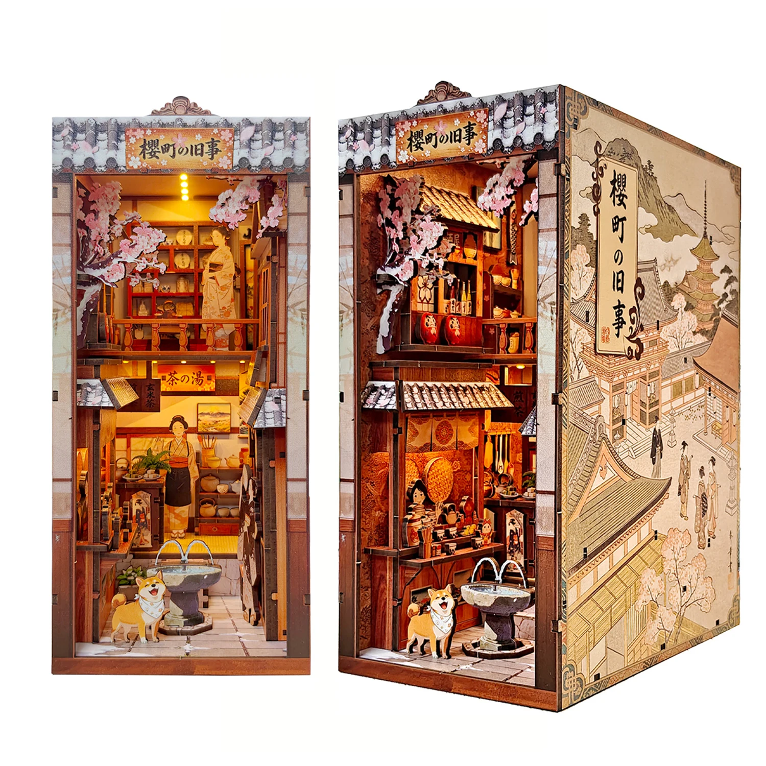 DIY Book Nook Wooden Miniature Model Kits Japanese Bookend 3D Puzzle Bookshelf with Lights for Friends Birthday Gifts
DIY Book Nook Wooden Miniature Model Kits Japanese Bookend 3D Puzzle Bookshelf with Lights for Friends Birthday Gifts