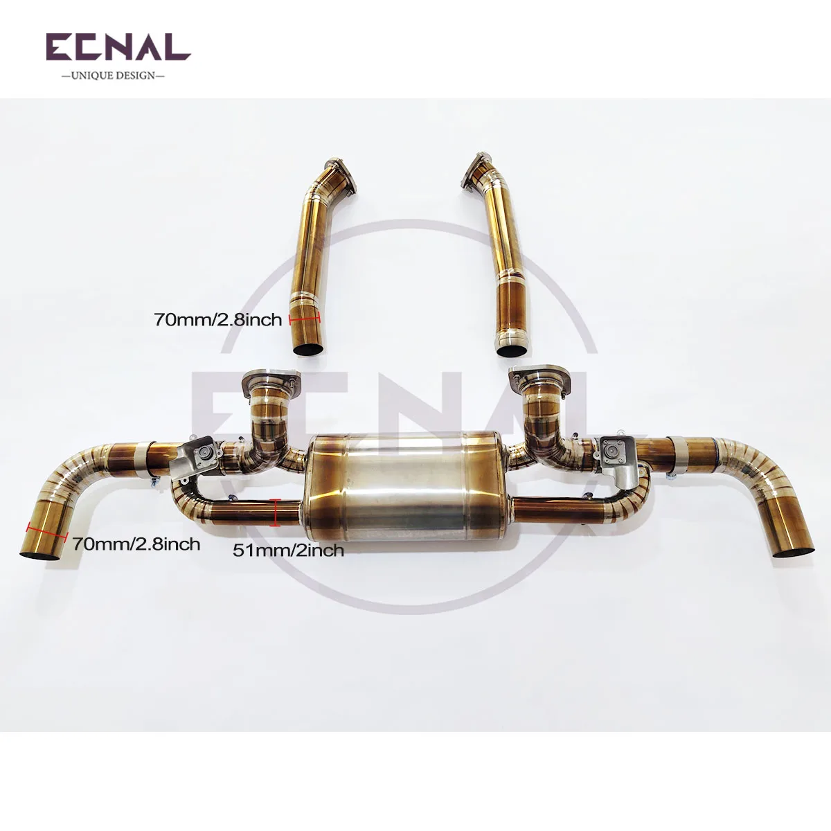 Выхлопная труба Ecnal для Aston Martin Vantage 4.0T V8 TC4, спортивная выхлопная система из титанового сплава, передняя труба и задняя часть оси
Выхлопная труба Ecnal для Aston Martin Vantage 4.0T V8 TC4, спортивная выхлопная система из титанового сплава, передняя труба и задняя часть оси