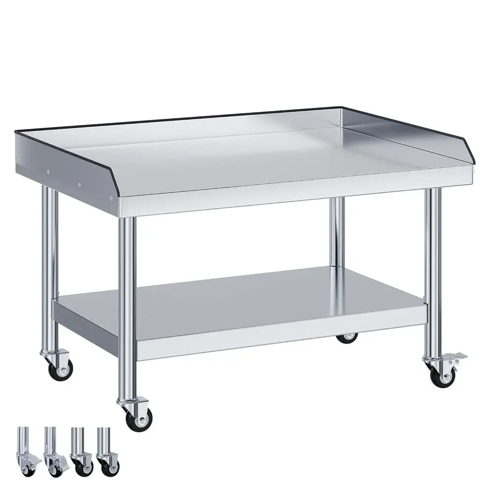 Adjustable Stainless Steel Stand with Wheels for Kitchen Equipment and Grills, Certified for Commercial Use
Adjustable Stainless Steel Stand with Wheels for Kitchen Equipment and Grills, Certified for Commercial Use