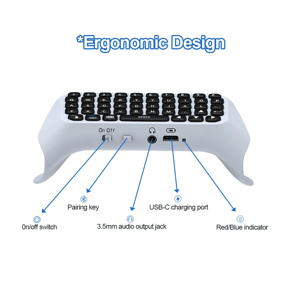 Wireless Keyboard Controller 3.5mm Gaming Handle Keyboard Bluetooth-compatible 3.0 for Sony Gamepad Mount Mini Keypad
Wireless Keyboard Controller 3.5mm Gaming Handle Keyboard Bluetooth-compatible 3.0 for Sony Gamepad Mount Mini Keypad