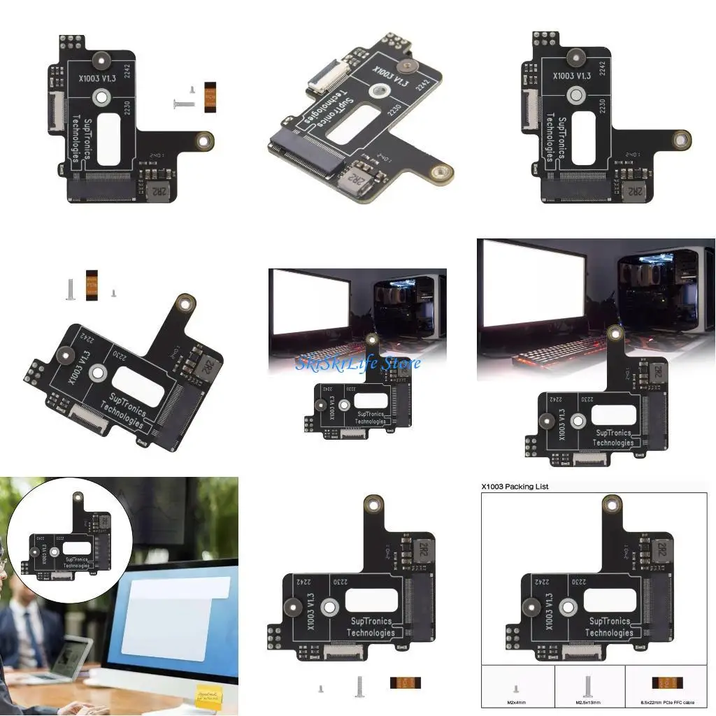 E65E X1003 PCIe M.2 NVMe SSD Adapters Board HAT for 5
E65E X1003 PCIe M.2 NVMe SSD Adapters Board HAT for 5