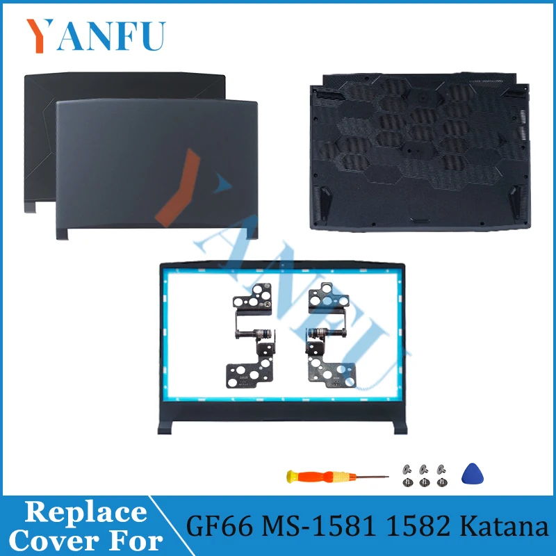 New For Katana GF66 MS-1581 1582 GF66 Laptop LCD Rear Cover/Front Frame/Palm Pad/Bottom Cover/hinges Black
New For Katana GF66 MS-1581 1582 GF66 Laptop LCD Rear Cover/Front Frame/Palm Pad/Bottom Cover/hinges Black