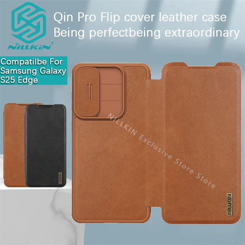 Nillkin For Samsung Galaxy S25 Edge Case/S25 Slim Qin Pro leather Case TPU border PU cover camera phone case protective cover
Nillkin For Samsung Galaxy S25 Edge Case/S25 Slim Qin Pro leather Case TPU border PU cover camera phone case protective cover