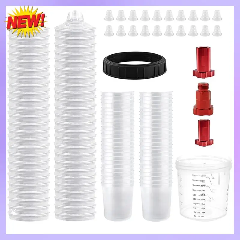 T24C Disposable Paint Cups For Automotive Paint, HVLP Paint Mixing Kit 20 Ounce ( 600Ml ) Kit With Cup And Lids System
T24C Disposable Paint Cups For Automotive Paint, HVLP Paint Mixing Kit 20 Ounce ( 600Ml ) Kit With Cup And Lids System